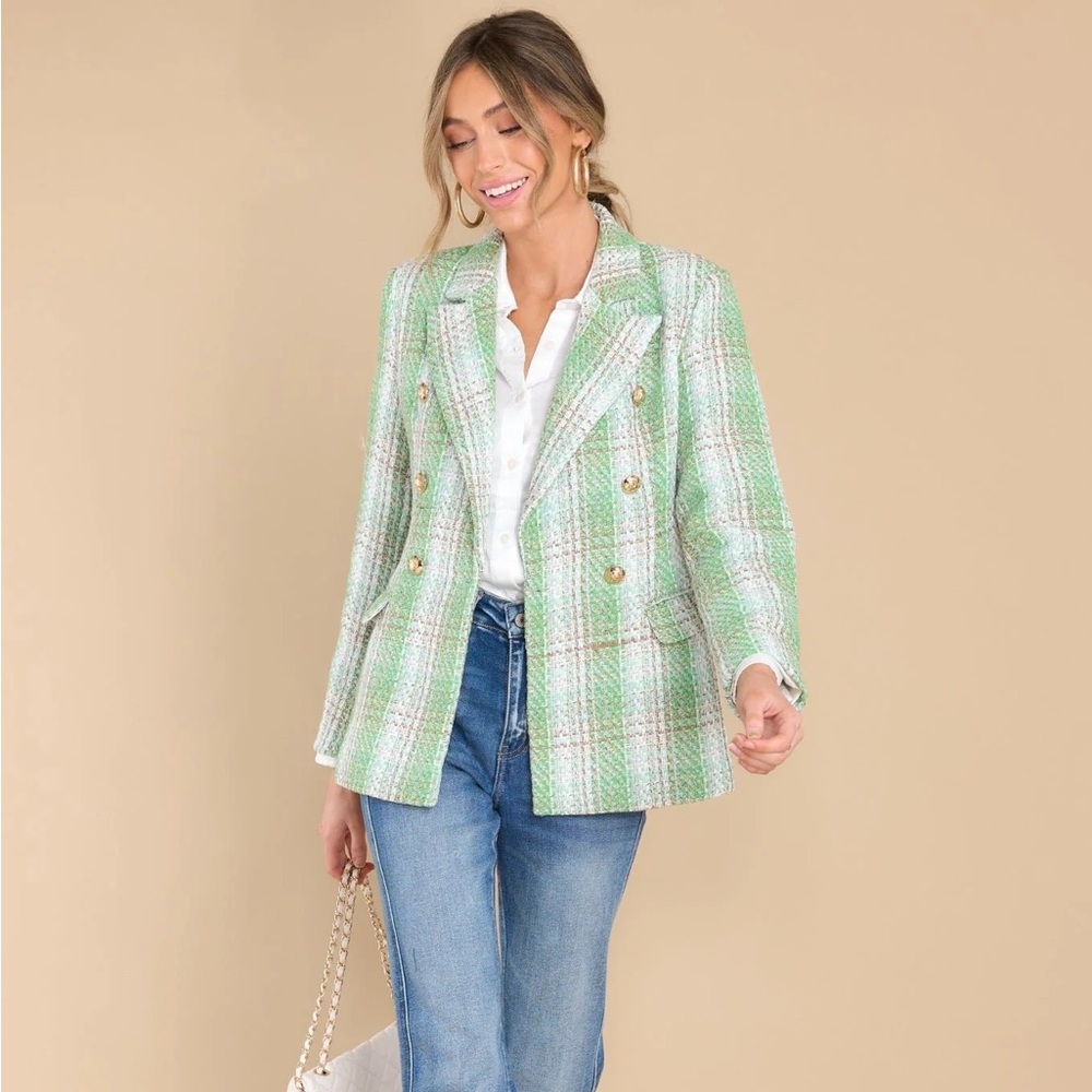 Reddress green tweed blazer